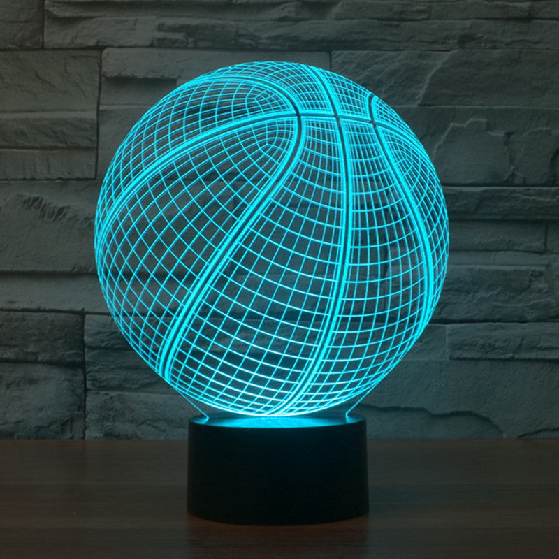 Basketball Creative Illusion Colorful 3D Lights