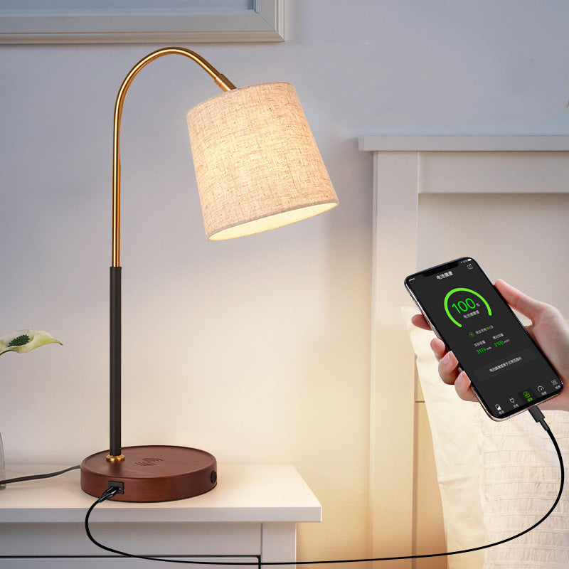 Bedroom Girl Creative Mobile Phone Wireless Charging Bedroom Table Lamp